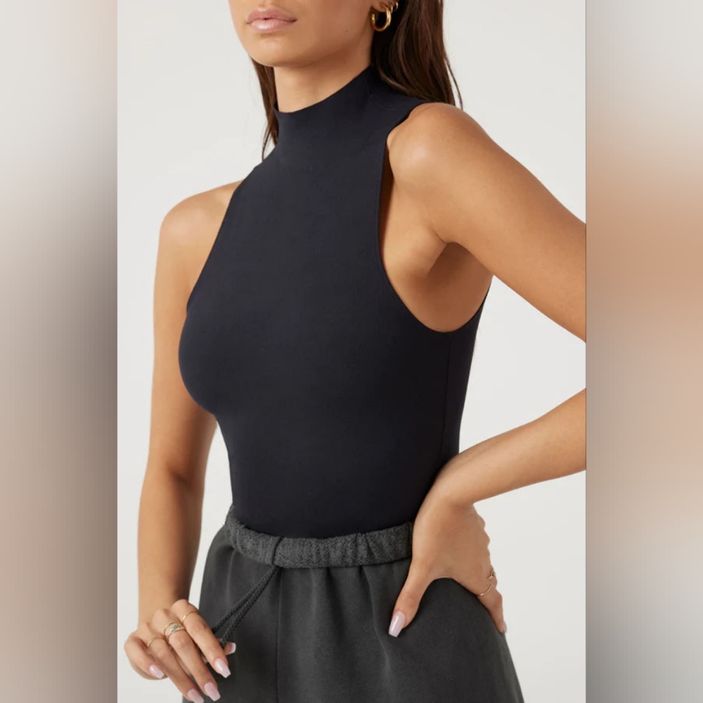 Joah Brown Mock Neck Tank